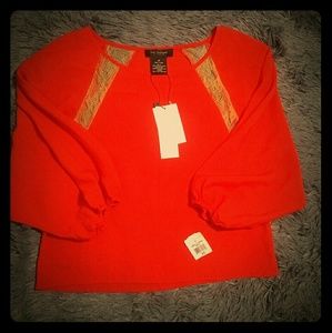 3 for $20 NWT mm couture red and lace blouse M